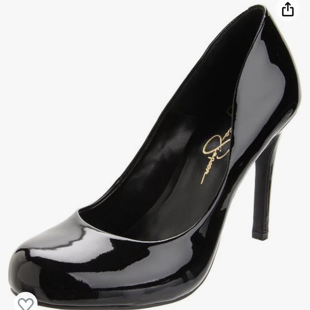 Hot Black Rounded Jessica Simpson Heel